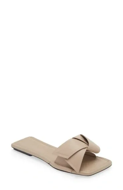 Acne Studios 05mm Musubi Leather Flats In Beige