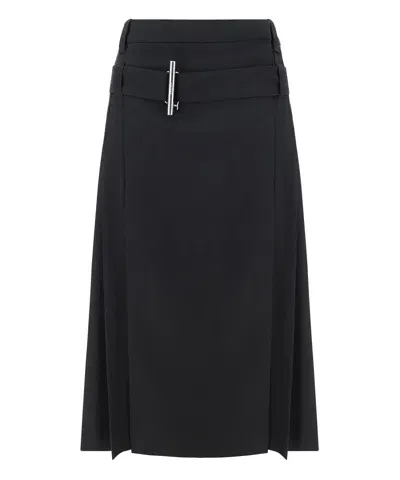 Alexander Mcqueen Midi Skirt In Black