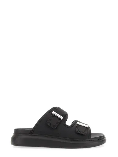 Alexander Mcqueen Oversize Slide Sandal In Black