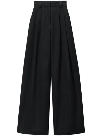 Alexander Wang High-waisted Wide-leg Trousers In Black