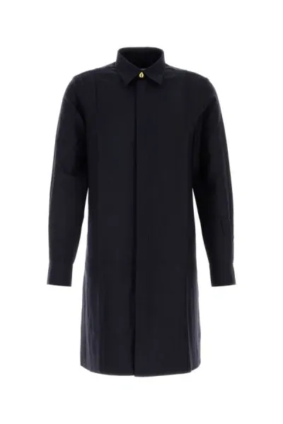 Ami Alexandre Mattiussi Ami Man Midnight Blue Wool Shirt