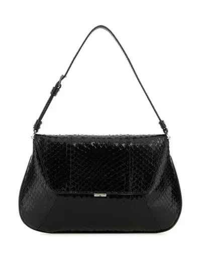 Amina Muaddi Ami Shoulder Bag In Black