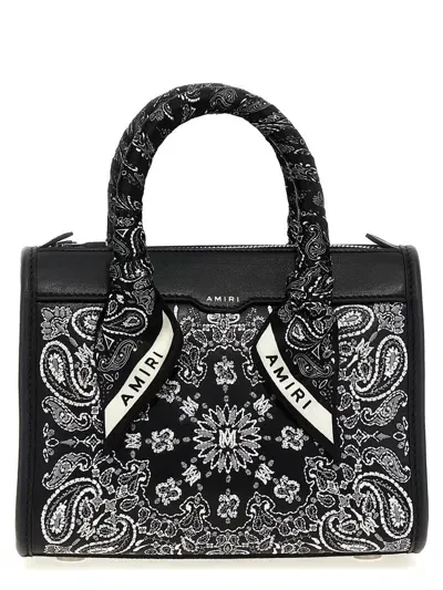 Amiri Bandana Micro Triangle Handbag In Black