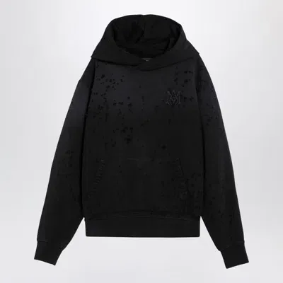 Amiri Distressed Hoodie In Black