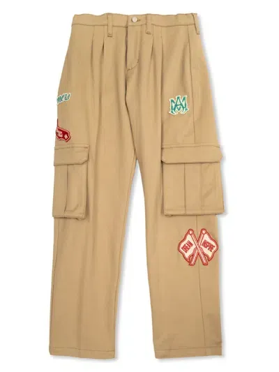 Amiri Kids' Dream Team Cargo Chino Trousers In Neutrals