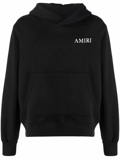 Amiri Graphic-print Long-sleeve Hoodie In Black