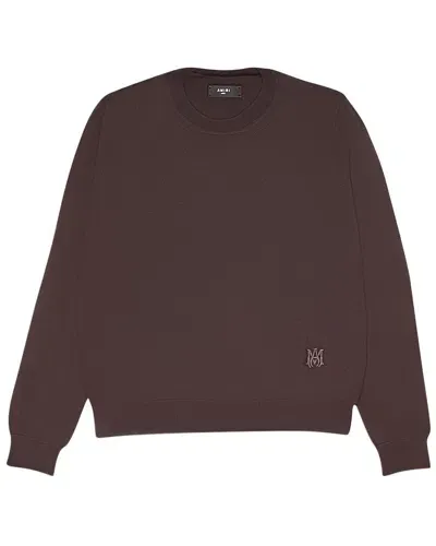 Amiri Ma Logo-embroidered Sweatshirt In Braun