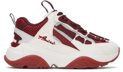 Amiri Kids White & Red Bone Runner Sneakers