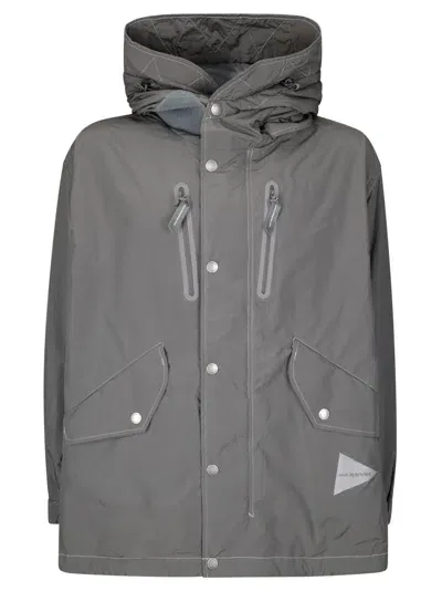 And Wander 43 Fishtail Octa Coat In Gray