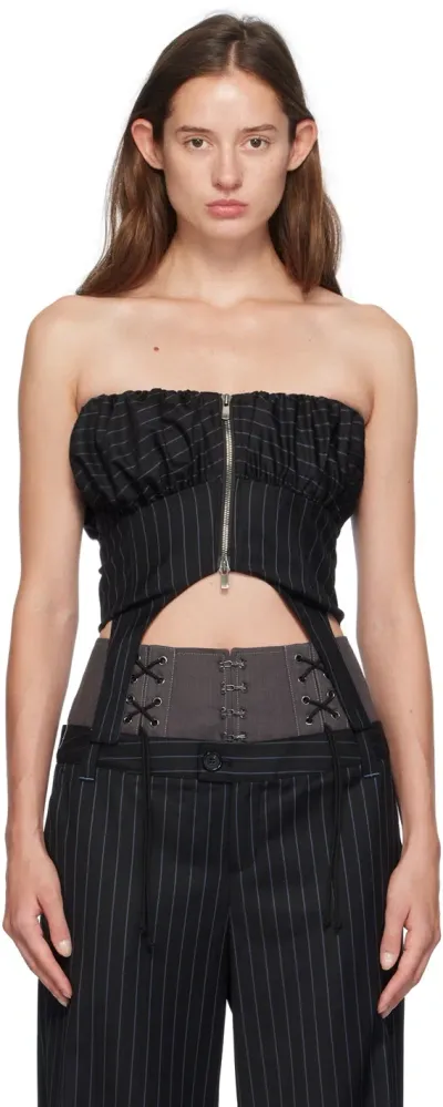 Andersson Bell Black Balloon Bustier Top