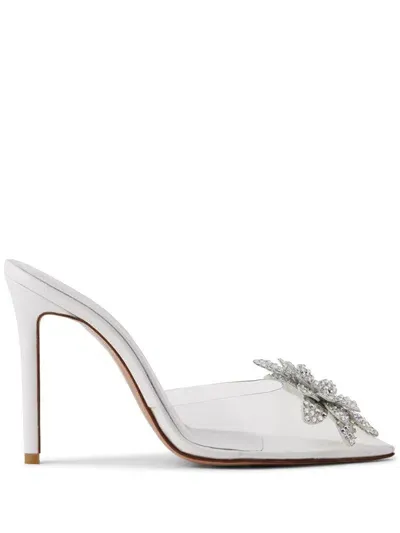 Andrea Wazen Flora 105mm Mules In White