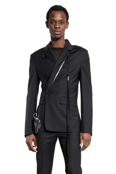 Ann Demeulemeester Man Black Blazers