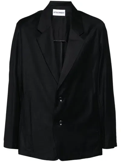 Attachment Lightweight Single-breasted Blazer In Schwarz