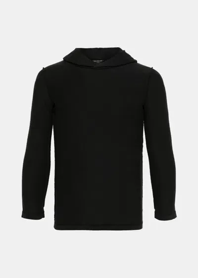 Balenciaga Inside-out Hoodie In Faded Black/w