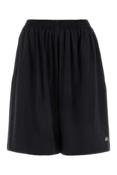 Balenciaga Black Stretch Nylon Bermuda Shorts