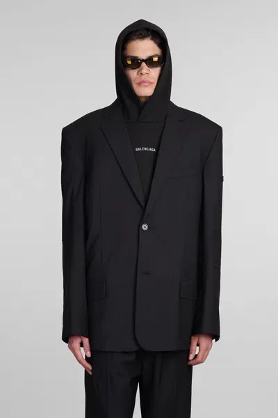 Balenciaga Blazer In Black Wool