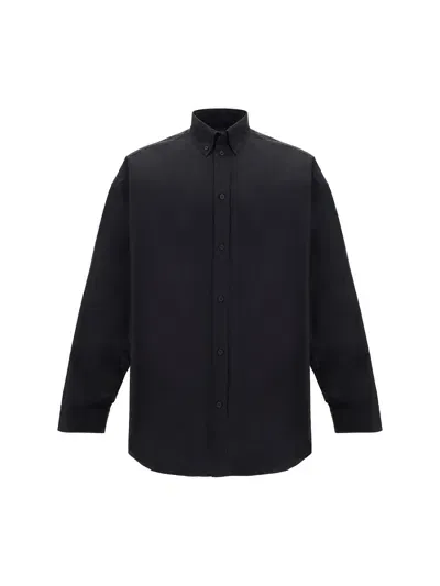 Balenciaga Men Oversized Shirt In Black