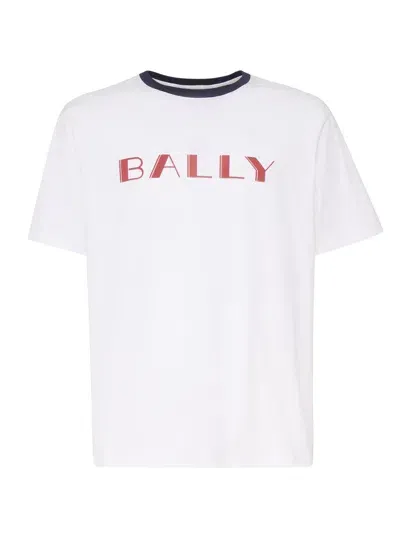 Bally Logo-print Organic-cotton T-shirt In White