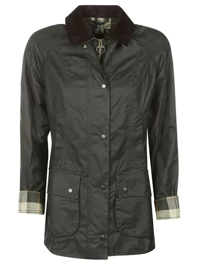 Barbour Beadnell Wax Jacket In Green