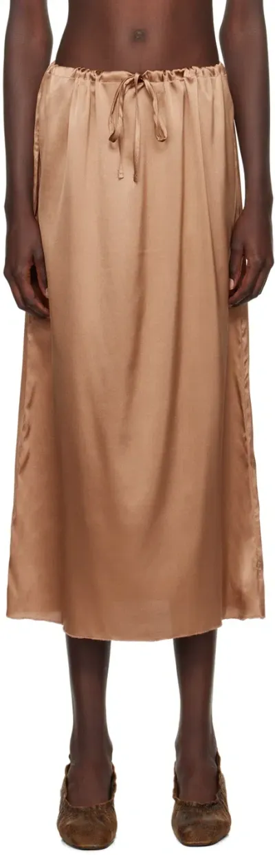 Baserange Brown Max Midi Skirt