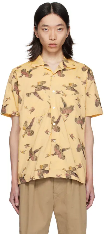 Beams Yellow Jacquard Shirt In Yellow55