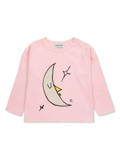 Bobo Choses Babies' Beneath The Moon T-shirt In Pink