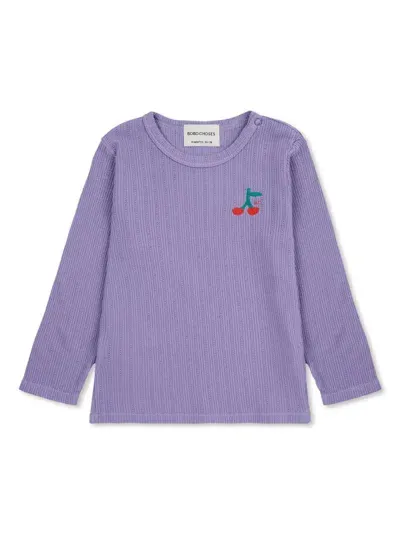 Bobo Choses Babies' Cherry T-shirt In Purple