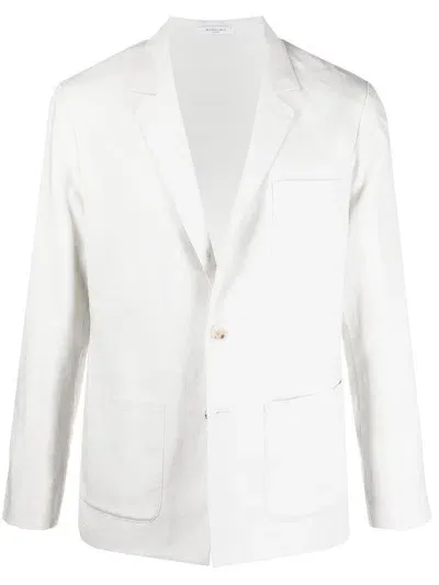 Boglioli Single-breasted Linen Blazer In White