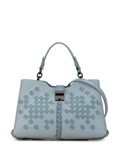 Pre-owned Bottega Veneta 2012-2023 Intrecciato Napoli Satchel In Blue