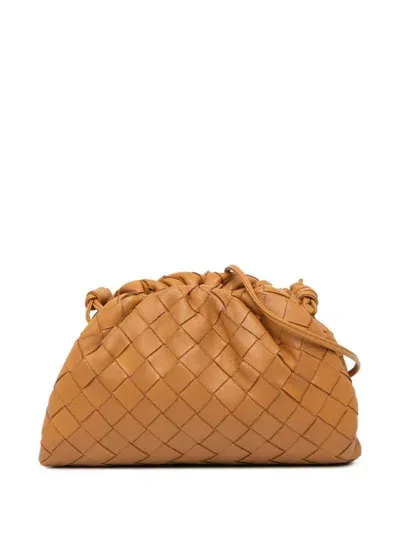 Pre-owned Bottega Veneta 2012-2023 Intrecciato The Mini Pouch Crossbody Bag In Brown