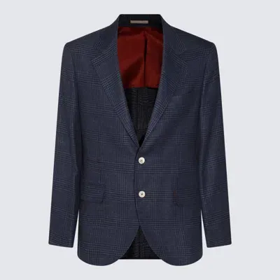 Brunello Cucinelli Blue Wool Blazer