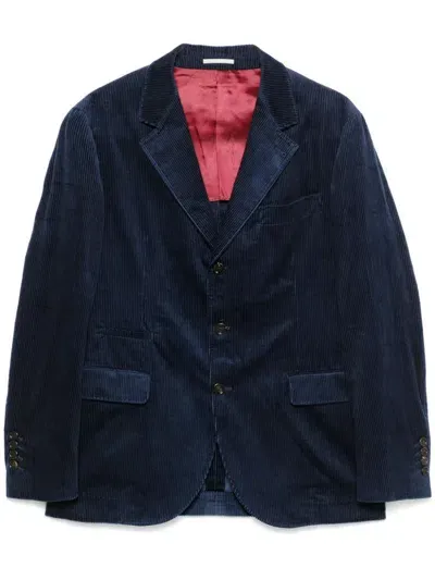 Brunello Cucinelli Corduroy Blazer In Blue