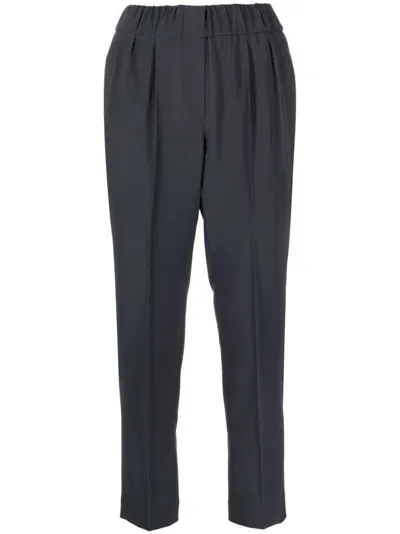 Brunello Cucinelli Cropped Tailored Trousers In Blue