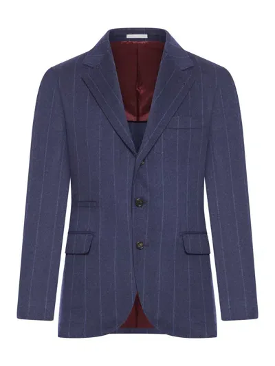 Brunello Cucinelli Jacket In Blue