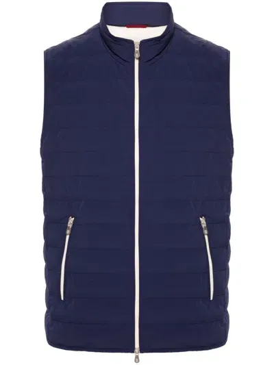 Brunello Cucinelli Padded Gilet In Blue