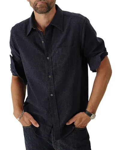 Buck Mason Pacific Cotton Twill Classic Fit Button Down Shirt In Heather Stormsea