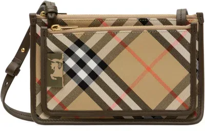 Burberry Beige Crossbody Sling Bag In Sand Ip Check