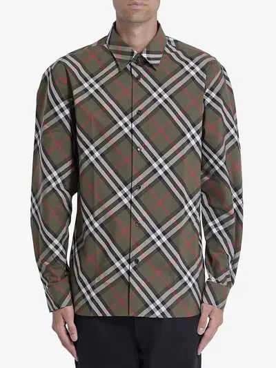 Burberry Check Shirt In Multicolor