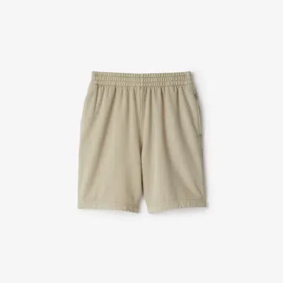 Burberry Cotton Blend Shorts In Safari