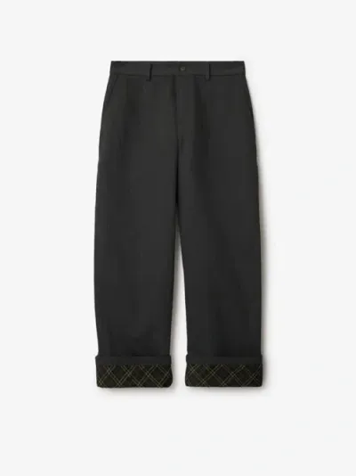 Burberry Cotton Carpenter Trousers In Black