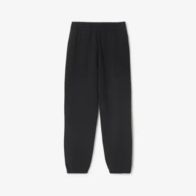 Burberry Ekd Cotton Jogging Pants In Black