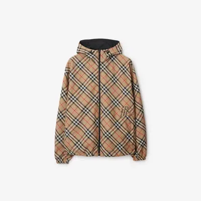 Burberry Reversible Check Jacket In Sand