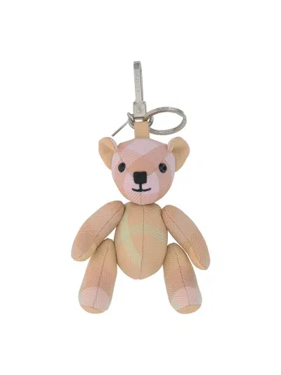 Burberry Fashionable Peach Keychain For Women By British Designer In Multicolor