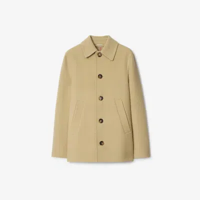 Burberry Wool Jacket In Flax