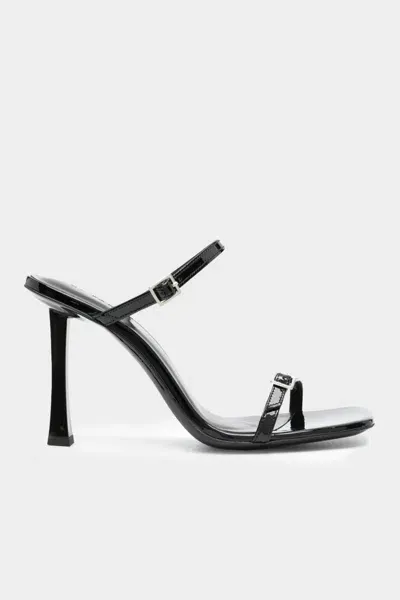 By Far Flick Black Patent Leather Sandal