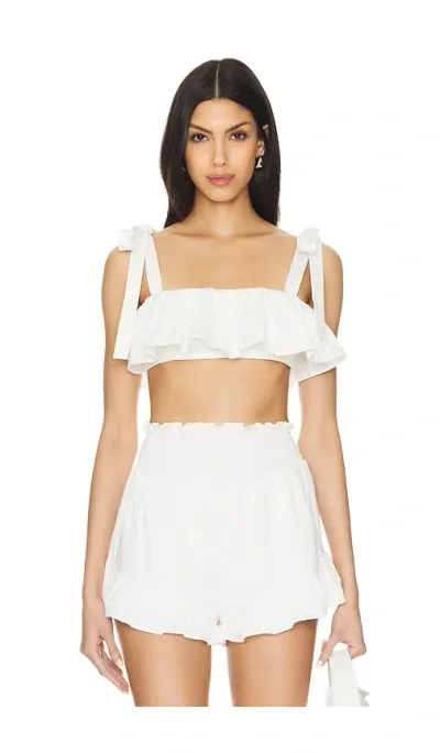 Camila Coelho Brittany Crop Top In White