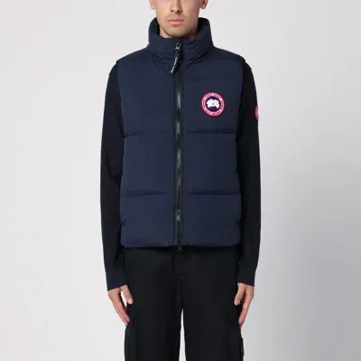 Canada Goose Lawrence Blue Padded Waistcoat In Black