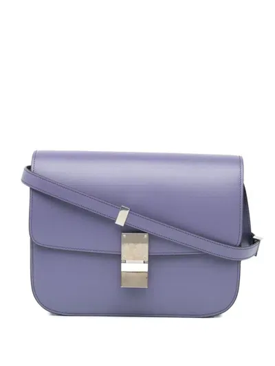 Pre-owned Celine 2016 Medium Classic Box Crossbody Bag In Purple