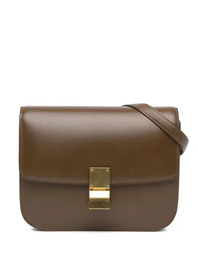 Pre-owned Celine 2017 Medium Classic Box Crossbody Bag In Brown