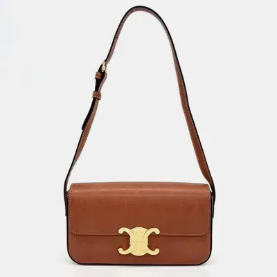 Pre-owned Celine Triumph Shoulder Bag In Brown